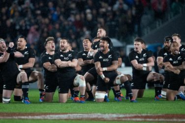 The All Blacks perform the Haka.
